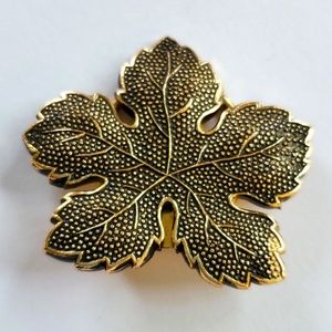 Vintage Copper Tone West Germany Maple Leaf Clip